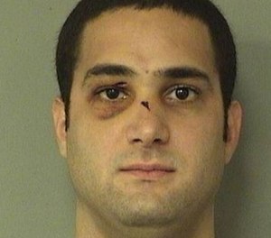 Xavier Inocencio Moran, 25, was arrested on April 7 on charges of battery, two counts of aggravated assault with a deadly weapon without intent to kill, resisting an officer without violence and escape. (Photo/Palm Beach County Jail)