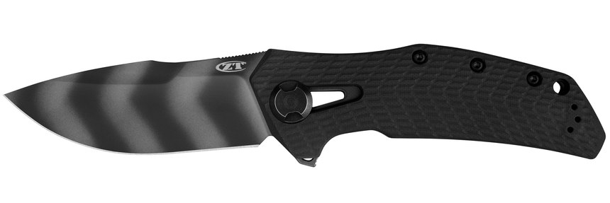 The 0308BTS is a US-made premium knife from ZT Knives. It features a CPM 20CV blade and G10 and titanium scales.