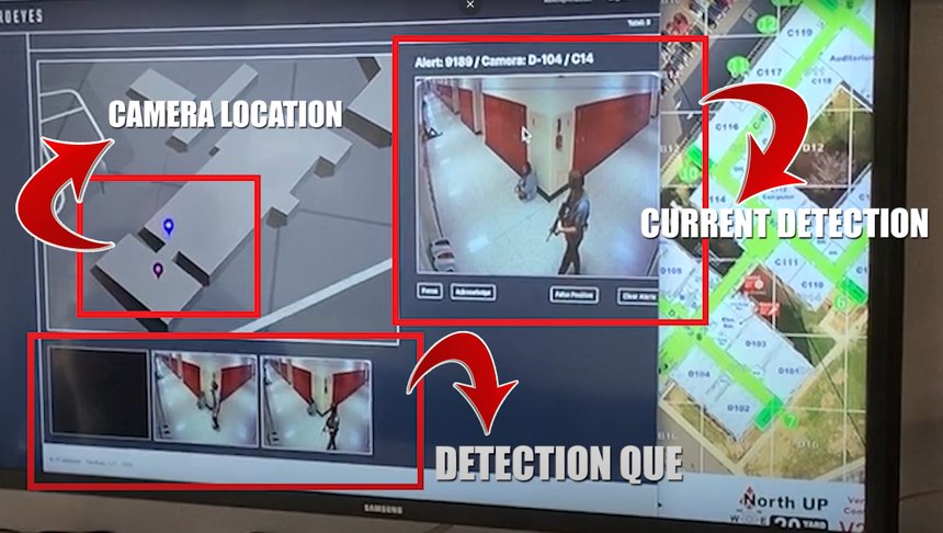 The technology is designed to identify illegally brandished guns and instantly send images to the ZeroEyes Operation Centers.