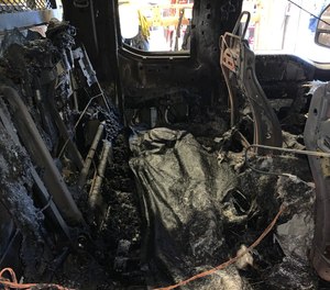 A blaze believe to have been caused by an electrical short ignited a wildland fire vehicle in its bay at Zional National Park's Emergency Operations Center, causing approximately $130,000 worth of damage.
