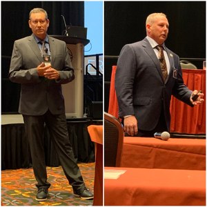 Chief Craig Daughterty and Assistant Chief Hanifen present at Fire-Rescue International.