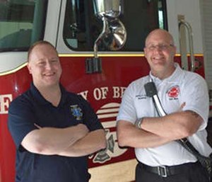 Deputy Fire Chief Joe Murray and Dr. James MacNeal.