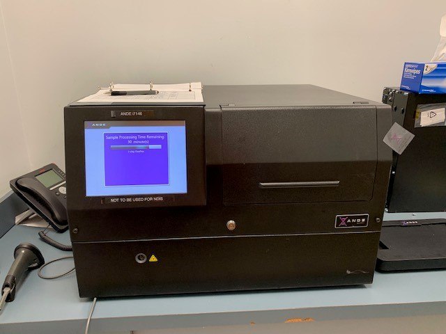 The ANDE 6C Rapid DNA system can analyze an evidence sample in under two hours.