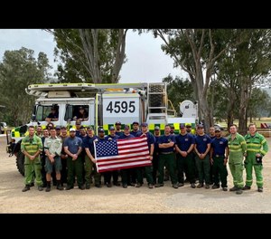 A group of 20 Angeles National Forest Firefighters returned from Australian deployment Wednesday morning, after about a month fighting devastating wildfires overseas. (Photo/Angeles National Forest)