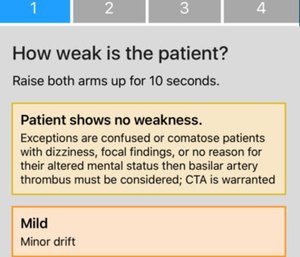 The app utilizes “stroke scales” that measure certain physical indicators. (Photo/Stroke Scales)