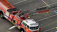 Pa. fire truck aerial breaks, strikes man