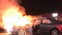 'Heroic' Calif. cop rescues unconscious man from burning car