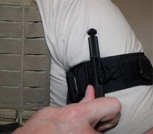 Tourniquets should be applied high on the limb, tightened until the bleeding stops, then set.