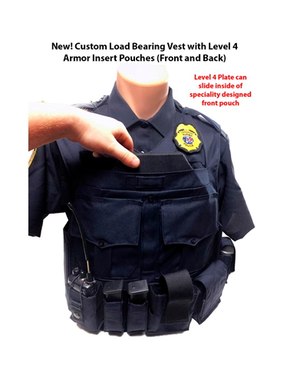 Each custom load bearing vest is made to the Chief’s or Sheriff’s exact specifications, giving the officers a uniform look. (Courtesy photo)