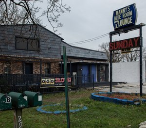 Manny's Blue Room Lounge in Robbins on Monday, Nov. 12, 2018. (Zbigniew Bzdak/Chicago Tribune via AP)