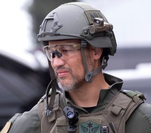 Dr. Joshua Bobko taking part in a training exercise with West (Orange) County SWAT in Fountain Valley on Wednesday, Oct. 16, 2019. (Photo/Paul Rodriguez)