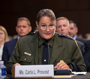In this July 31, 2018 photo, Carla Provost makes an opening statement as the Senate Judiciary Committee holds a hearing on the Trump administration's policies on immigration enforcement. (AP Photo/J. Scott Applewhite)
