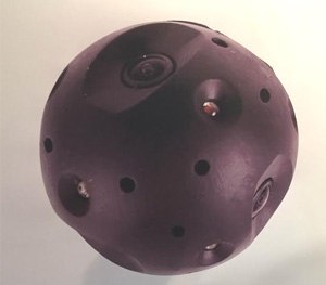 he Explorer is a small, lightweight ball with a shock-absorbing rubber outer shell equipped with cameras for 360 degrees of panoramic visibility.