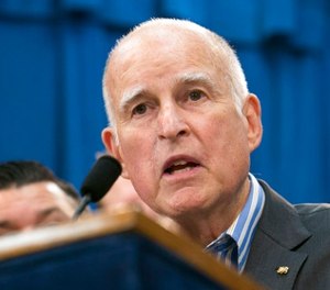 In this July 17, 2017 file photo Gov. Jerry Brown speaks at a Capitol news conference in Sacramento, Calif. (AP Photo/Rich Pedroncelli, File)