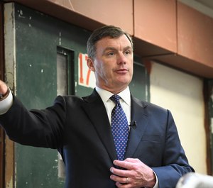 In this Wednesday, April 10, 2019 file photo, Corrections Director Bryan Stirling talks during a tour of Lee Correctional Institution, in Bishopville, S.C. (AP Photo/Meg Kinnard, File)