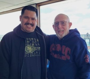 Officer Anthony Flores (left) and Steven Montroy.