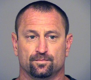 This undated booking photo provided by the Ventura County Sheriff shows Andrew David Jensen, 42, of Ventura, Calif., who was arrested on July 28, 2017 on suspicion of committing a burglary.