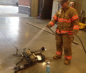 Firefighters are bombarded with toxins when they fight fires.