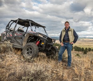 In this Sept. 21, 2017 photo provided by Silvies Valley Ranch, Colby Marshall, vice president of Silvies Valley Ranch poses for a picture in Burns, Ore.