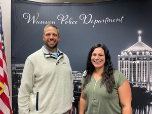 Chief Benjamin Bliven and Tactical Athletic Trainer Traci Tauferner 