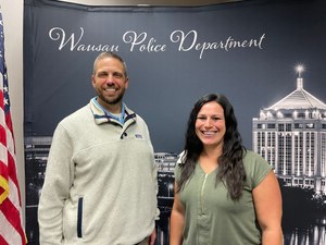 Chief Benjamin Bliven and Tactical Athletic Trainer Traci Tauferner 