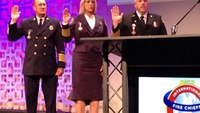Fire Chief Keith Bryant sworn in as IAFC president, chairman