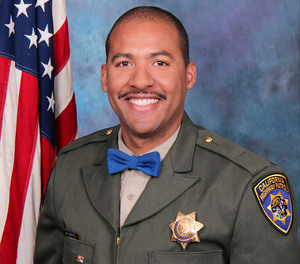 In this undated photo release by the California Highway Patrol, Officer Andre Moye Jr.