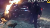 Video: Mich. police make fiery rescue after speeding suspect crashes