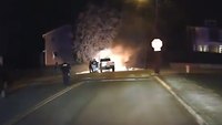 Video: Pa. FF-EMT rescues man from burning car seconds before explosion