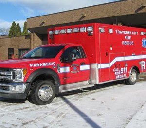 Traverse City firefighters said a fire department ambulance is transporting patients more frequently following a merger of the city's primary private ambulance provider.
