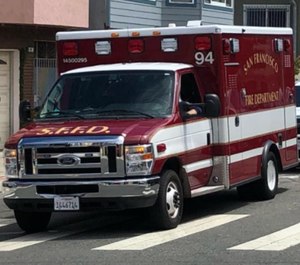 A San Francisco Fire Department ambulance was stolen Thursday morning with paramedics and a patient still in the back. (Photo/San Francisco Fire Department Facebook)