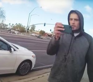 A Mesa judge has sentenced Christopher Ruff to at least five days in jail in connection with his videotaping of four police incidents.