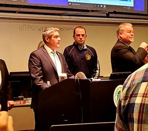 Monroe County Executive Adam Bello (left) declared a state of emergency on March 14 in response to the COVID-19 pandemic. Bello has called for county workers at risk of exposure to the virus to receive up to 20% hazard pay until the state of emergency declaration is lifted.