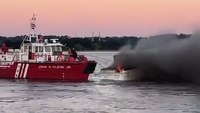 DC FF injured battling boat fire