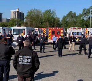 Among the many changes that came with COVID-19 was the way briefings were done for deployed EMS crews before each shift in New York. Providers stood outdoors as they were briefed on the newest information, procedures and