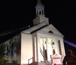 Onset Fire Department firefighter Conrad Fernandes battled a blaze at the same church where he was supposed to get married hours later.