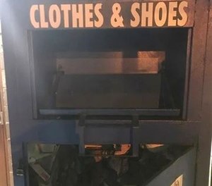 Firefighters rescued a woman from a clothing donation bin after she had been trapped inside for three days. Police say it is the third time the same woman has been trapped inside a clothing donation bin.