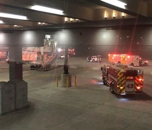 Seven people were injured in a jet bridge collapse Saturday night at Baltimore-Washington Thurgood Marshall Airport.