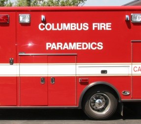 Two Columbus firefighter-medics were injured in an ambulance crash Wednesday night. (Photo/City of Columbus)