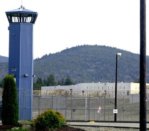 In this Dec. 7, 2001 file photo, Pelican Bay State Prison is seen outside of Crescent City, Calif.