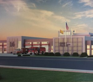 This concept image shows the design for the new Willingboro Fire Department's fire and EMS station. The department is expected to move into the new station early next year. (Photo/Willingboro Fire Department Facebook)