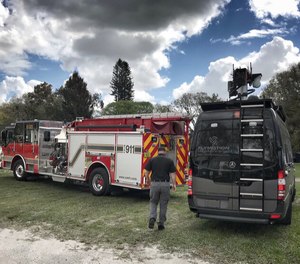 The SMFR Hazmat Team used drones to detect hazardous materials and relay its findings to first responders in real time.