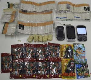 This file photo from March 2016 shows the kind of contraband commonly found in FCI Miami, a federal prison officials say has a dangerous contraband smuggling problem. (Photo/TNS)