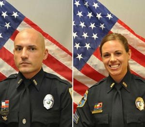 Officer Luis Monroig and Sgt. Amy Young. (Naples Police Department Image)