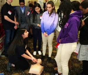 The High School Association of Medical Engineers and Scientists is seeking to get a law passed that requires minors to provide proof of CPR certification. (Photo/HAMES)