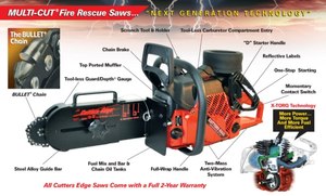 2100 Series MULTI-CUT Fire Rescue Saws and BULLET Chain