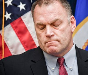 In a Feb. 13, 2017 photo, Rep. Dave Baker, R-Willmar reacts after watching the Dose of Reality video depicting a parent who can't wake her child who overdosed on an opioid.