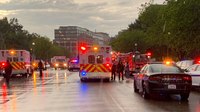 Video: DC Fire & EMS transports 4 after lightning strike near White House