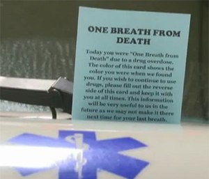 The card requests that patients fill out the card if they plan to continue using drugs, as