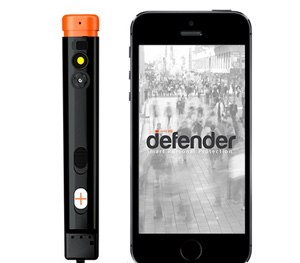 The Defender device works in collaboration with the Defender app.